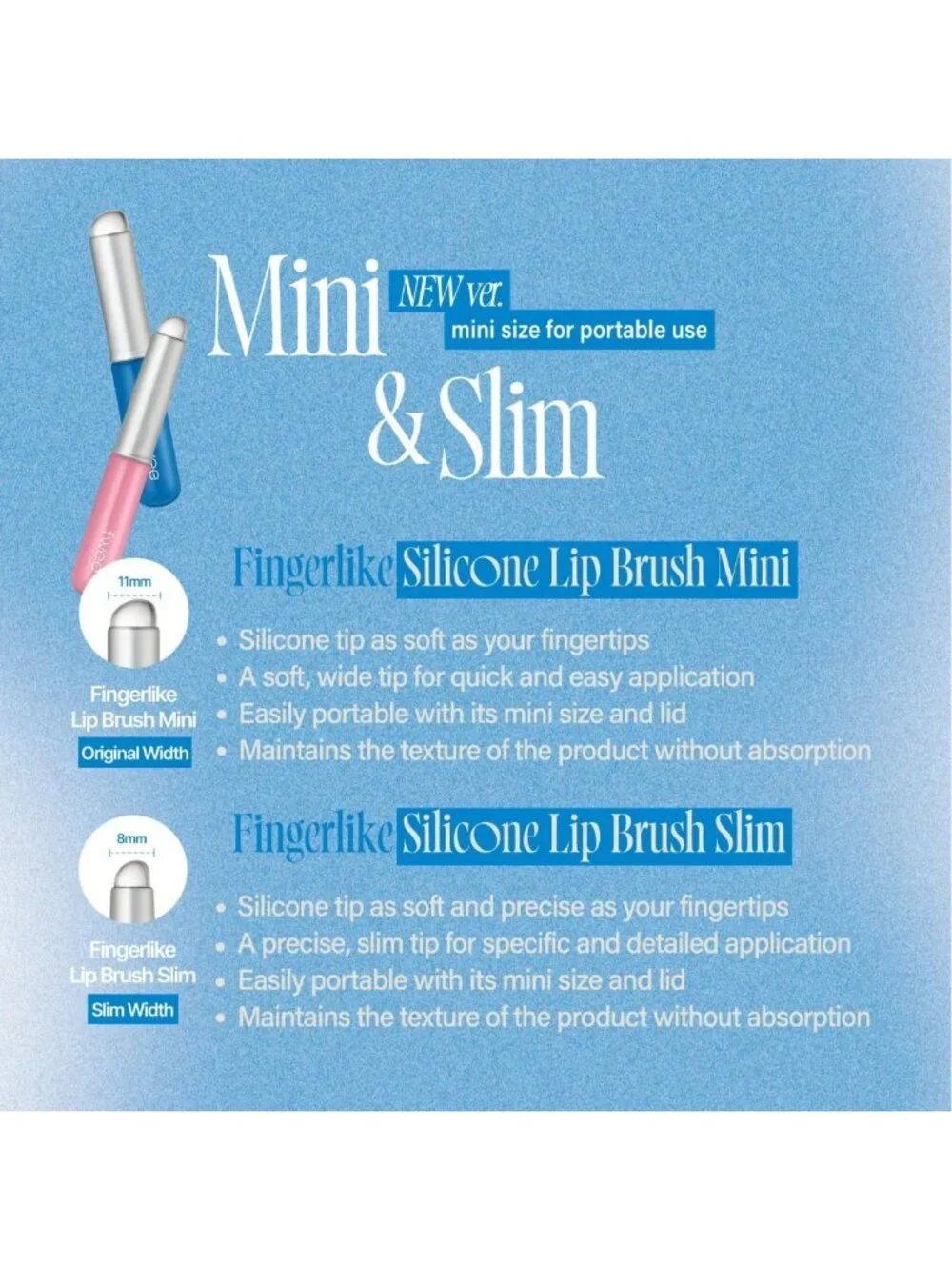 Mini Silicone Lip Brush | Multi-Purpose Makeup Blending Tool with Lid